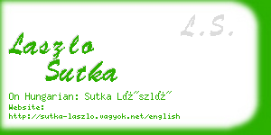 laszlo sutka business card